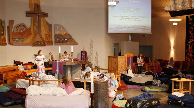 Overnatting for 11-åringer i Eigerøy arbeidskirke under LYS VÅKEN. Dette er for både Helleland- Eigerøy- og Egersund menigheter.