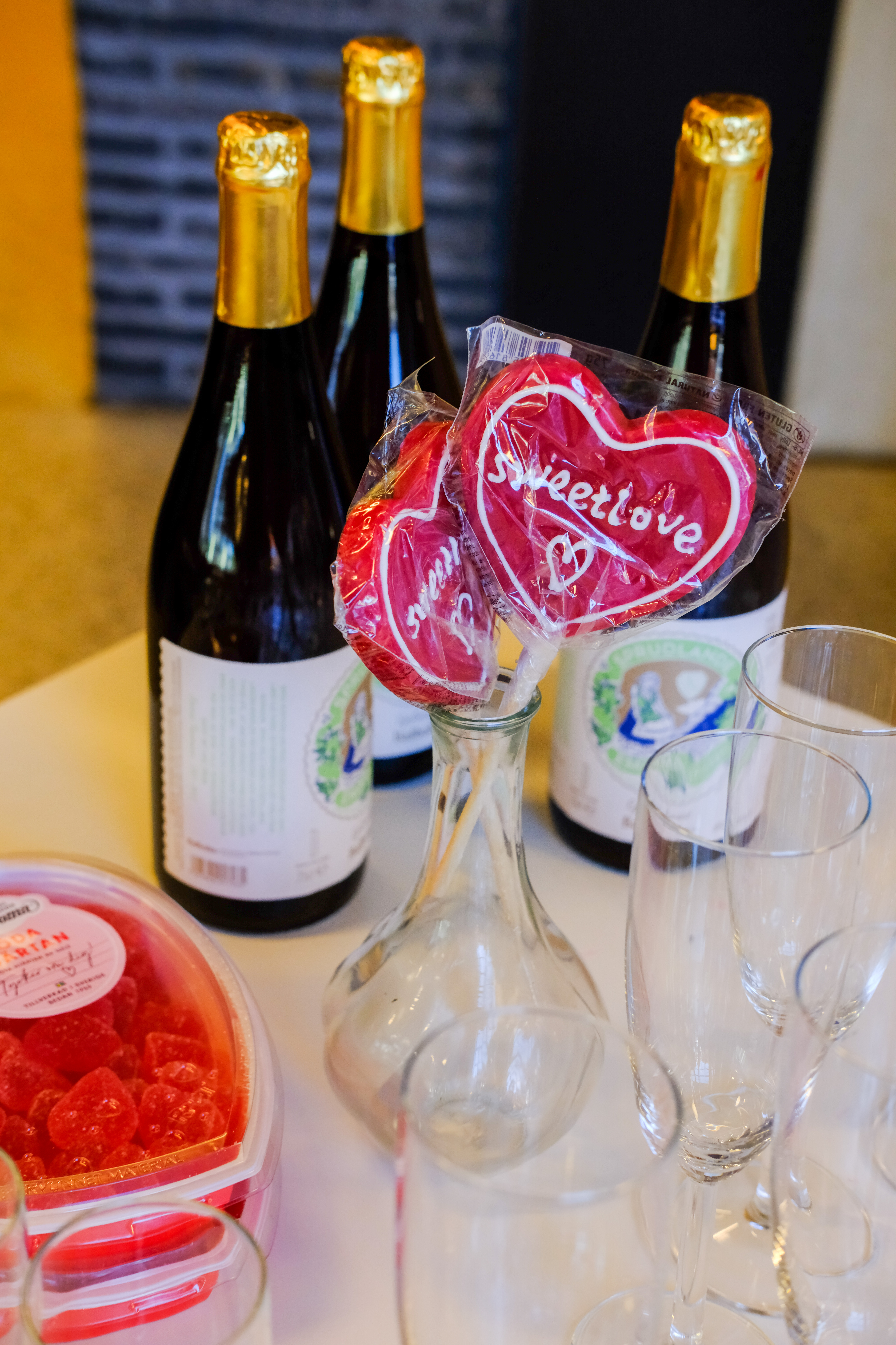 Bobler og kj&aelig;rlighet p&aring; Valentinsdagen