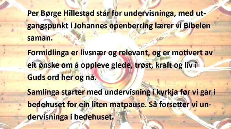 Kveldsamling over ein ope bibel