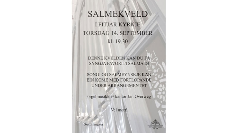 Salmekveld - torsdag 14. september kl.19.30
