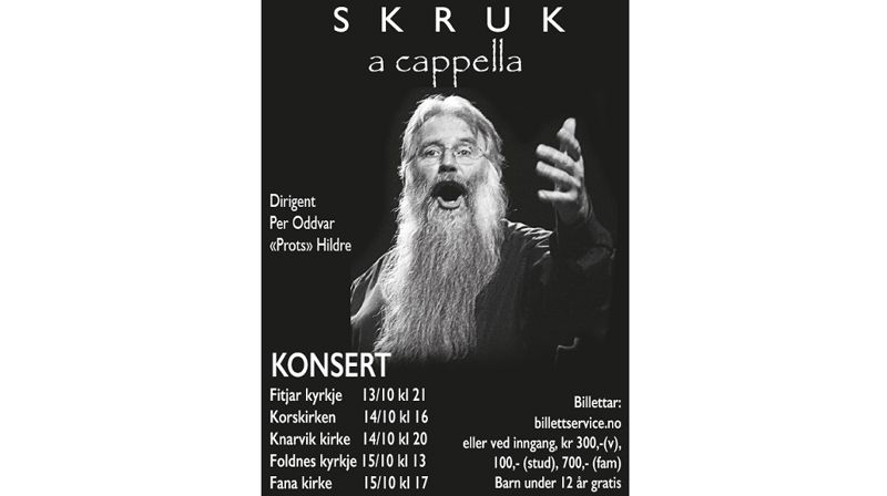 Konsert med SKRUK fredag 13.okt kl. 21