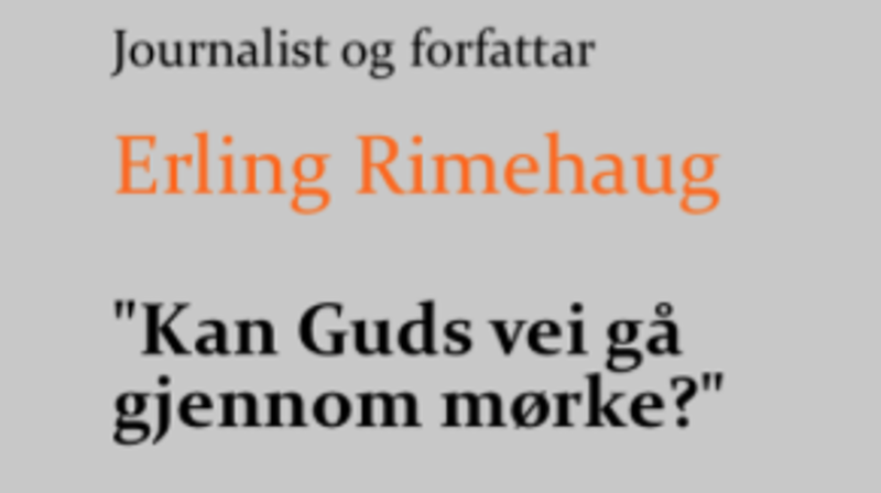 Temakveld i Fitjar kyrkje 28.02.2019 kl.19.30 med Erling Rimehaug