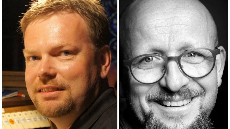 Til venstre: organist og komponist Ivar S. Haugen. Foto: Den norske kirke. Til høyre: Emil Skartveit, salmedikter og daglig leder i Rolvsøy menighet. Foto: Mette Randem