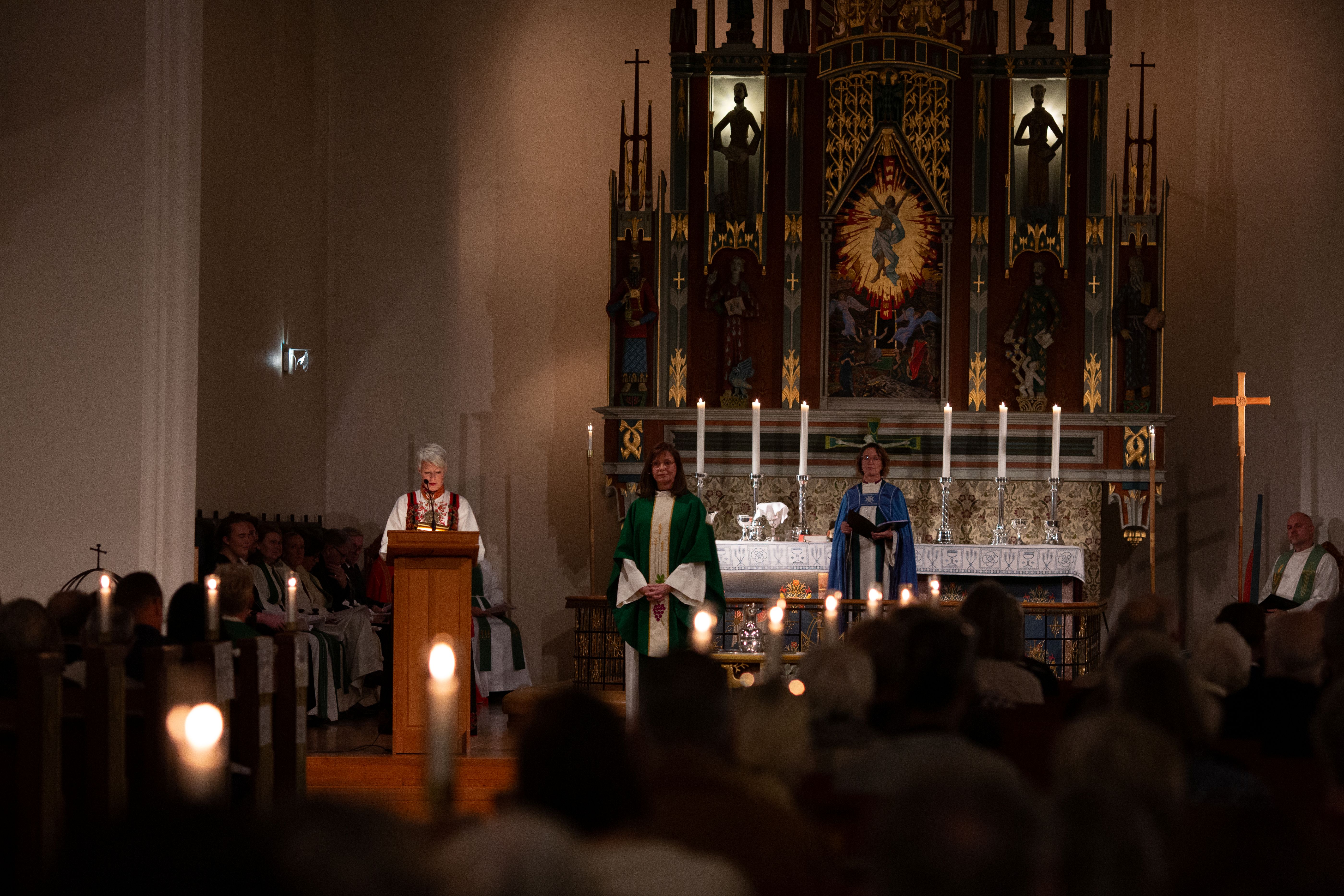 Det ble en høytidelig gudstjeneste da Hege Fagermoen ble innsatt som ny domprost i Fredrikstad Domprosti (FOTO: Cecilia Riis Kjeldsen)