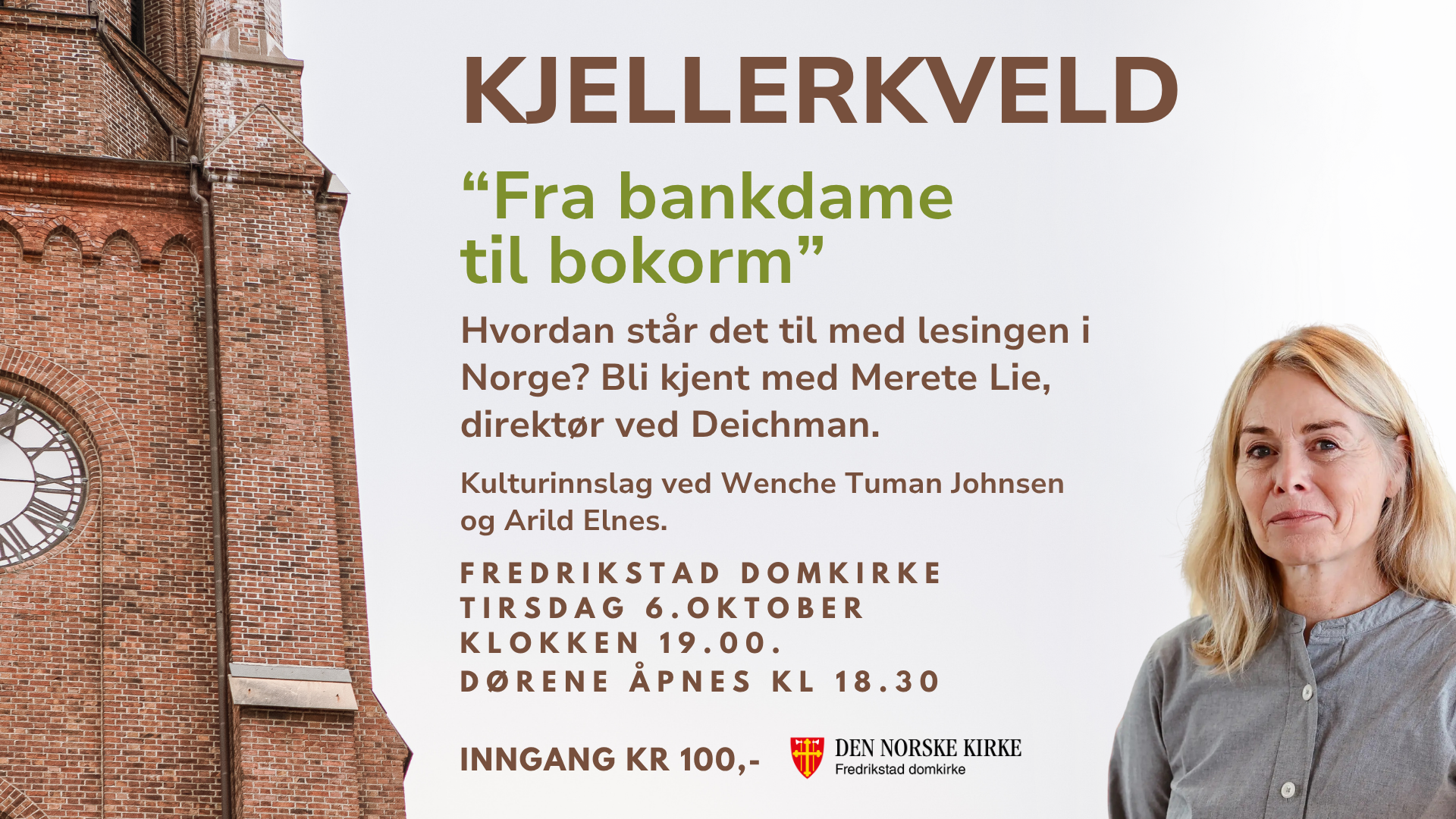6. oktober: Kjellerkveld - "Fra bankdame til bokorm"