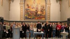 Første samling for årets konfirmanter i Rolvsøy, desember 2022. Foto: Margaret Snilsberg