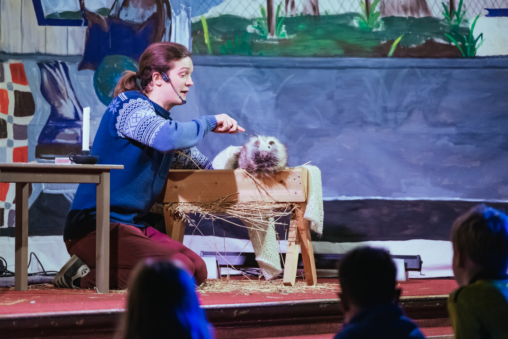 Forestillingen «Farvel, Herr Muffin» har blitt spilt i Lademoen kirke i flere år. Foto: Jana Pavlova.