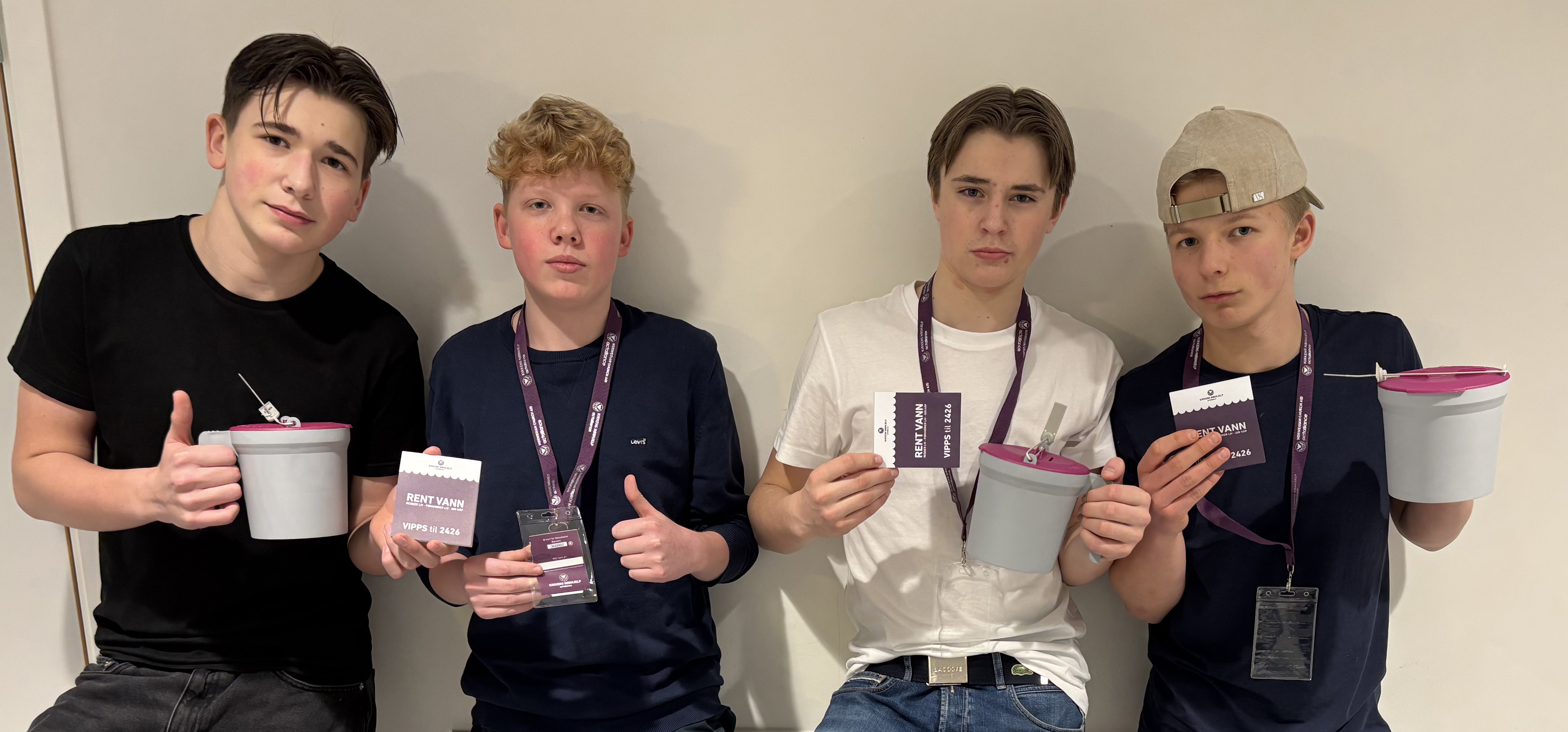 Frå venstre: Millian Nordstrand, Einar Olav Flo Giskegjerde, William Amdam og Herman Giskeødegård