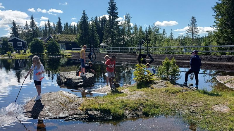 Sommerleir i samarbeid med UNG Hadeland har blitt en fin tradisjon. Her fra leir på Sagvollen sommeren 2024 (foto: Marthe S. Skeie).