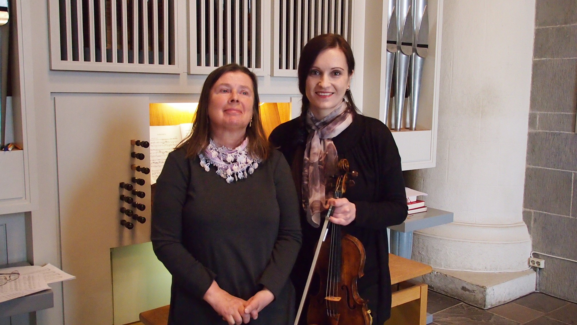 Natalia Medvedeva og Kristina Durejko holder onsdagskonsert 28. januar. Foto: Anne-Lise Mellum. 