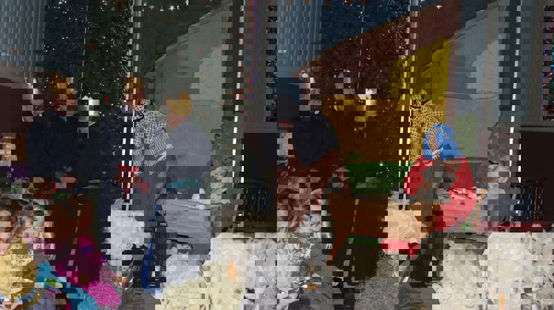 Eit glimt frå julespelet om den gong Jesus vart fødd