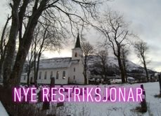 Kyrkja følg dei nasjonale restriksjonane og tilrettelegg ut frå dette, etter til ei kvar tid gjeldande smittevernreglar.