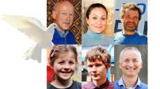 Øverst fra venstre: Carl Egil Buch, Tina Fykse, Halvor Versto, Emilie Jansen, Nils Johan Bru Fatland og Bård Egil Dyrhol forteller hva de tenker om pinsen.