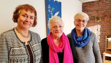 Tone Sydnes fra St. Josef menighet, Sigrid Sandved fra Vår Frelsers menighet og Mirjam Sjovatsen fra Metodistkirken.