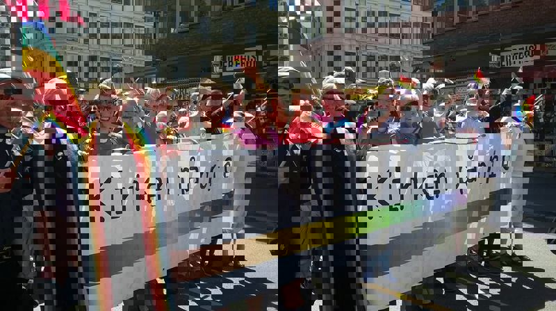Kirken har deltatt på Pride i flere byer, her fra Oslo.
