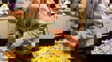 Håkon Skilhagen Thormodsen var strålende fornøyd med kveldens meny.