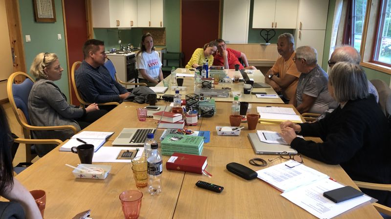 Workshop med Arkivverket 6. og 7. juni. Her på kirkekontoret i Orkdal 7. juni.