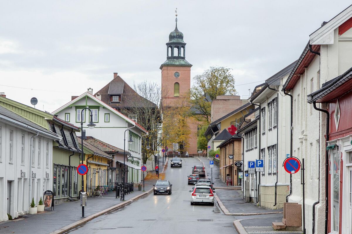 Parkering ved Kongsberg kirke