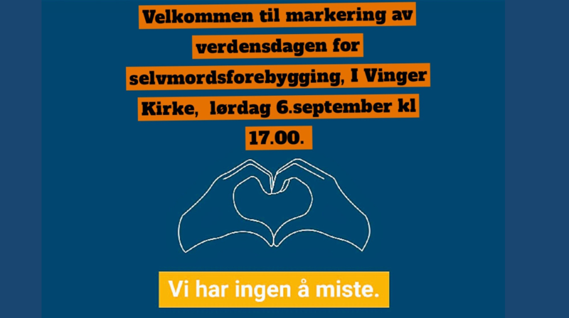 Markering av verdensdagen for selvmordsforebygging