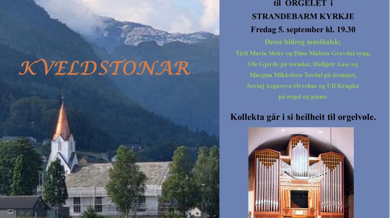Bli med på innsamlings-konsert i Strandebarm!