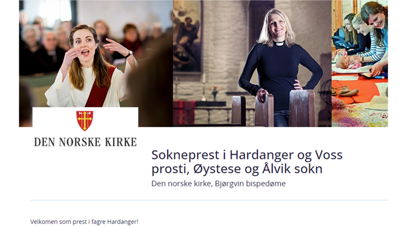 Ledig stilling som prest i Øystese og Ålvik