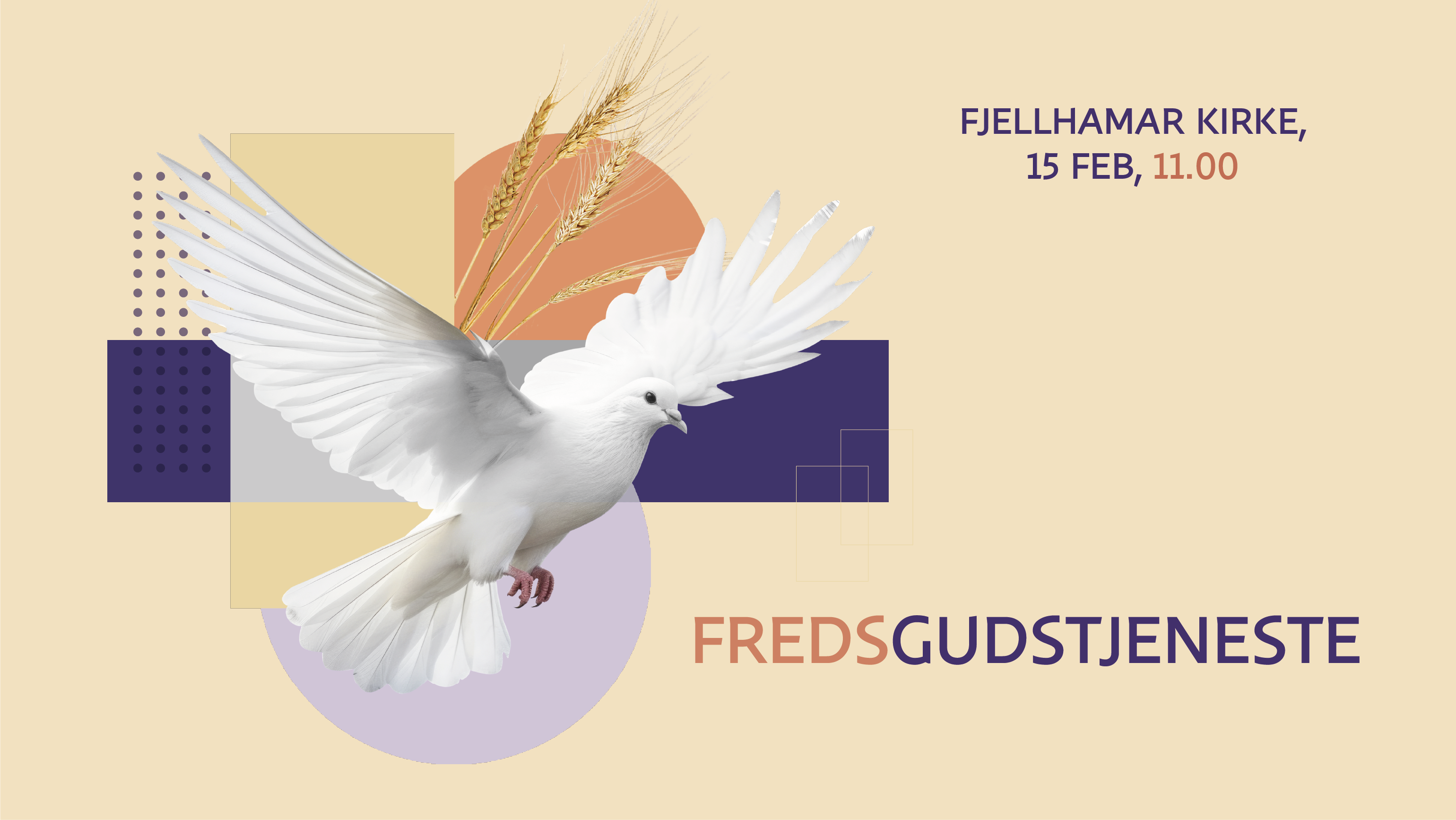 Fredsgudstjeneste i Fjellhamar kirke 15. februar 11.00
