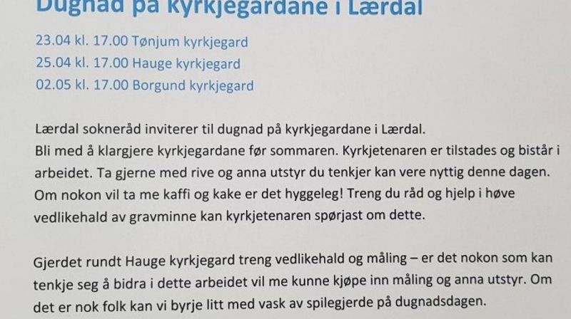 Dugnad på gravplassane