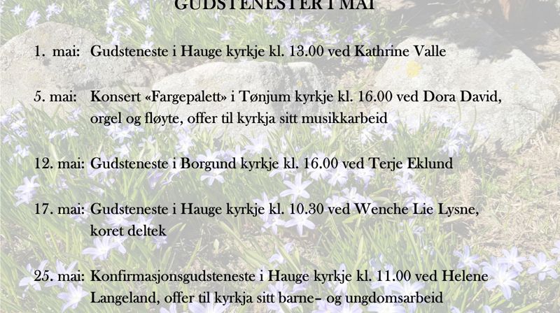 Gudstenester i mai