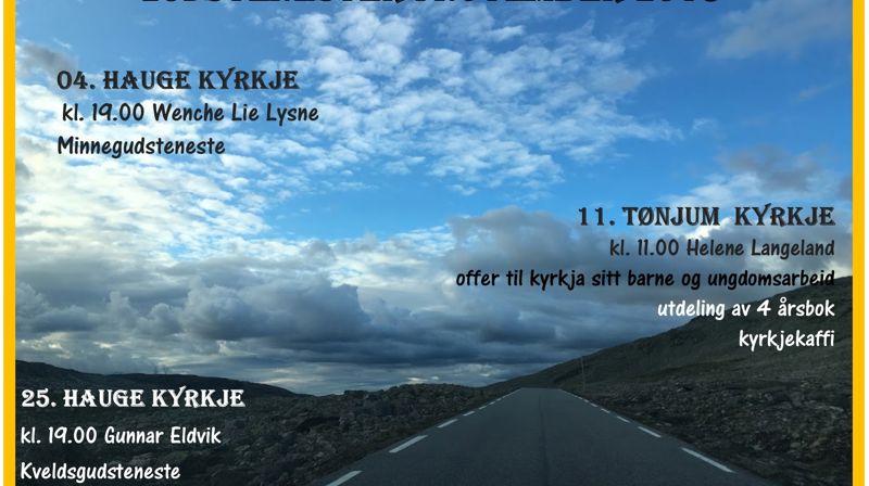 Gudstenester i Oktober