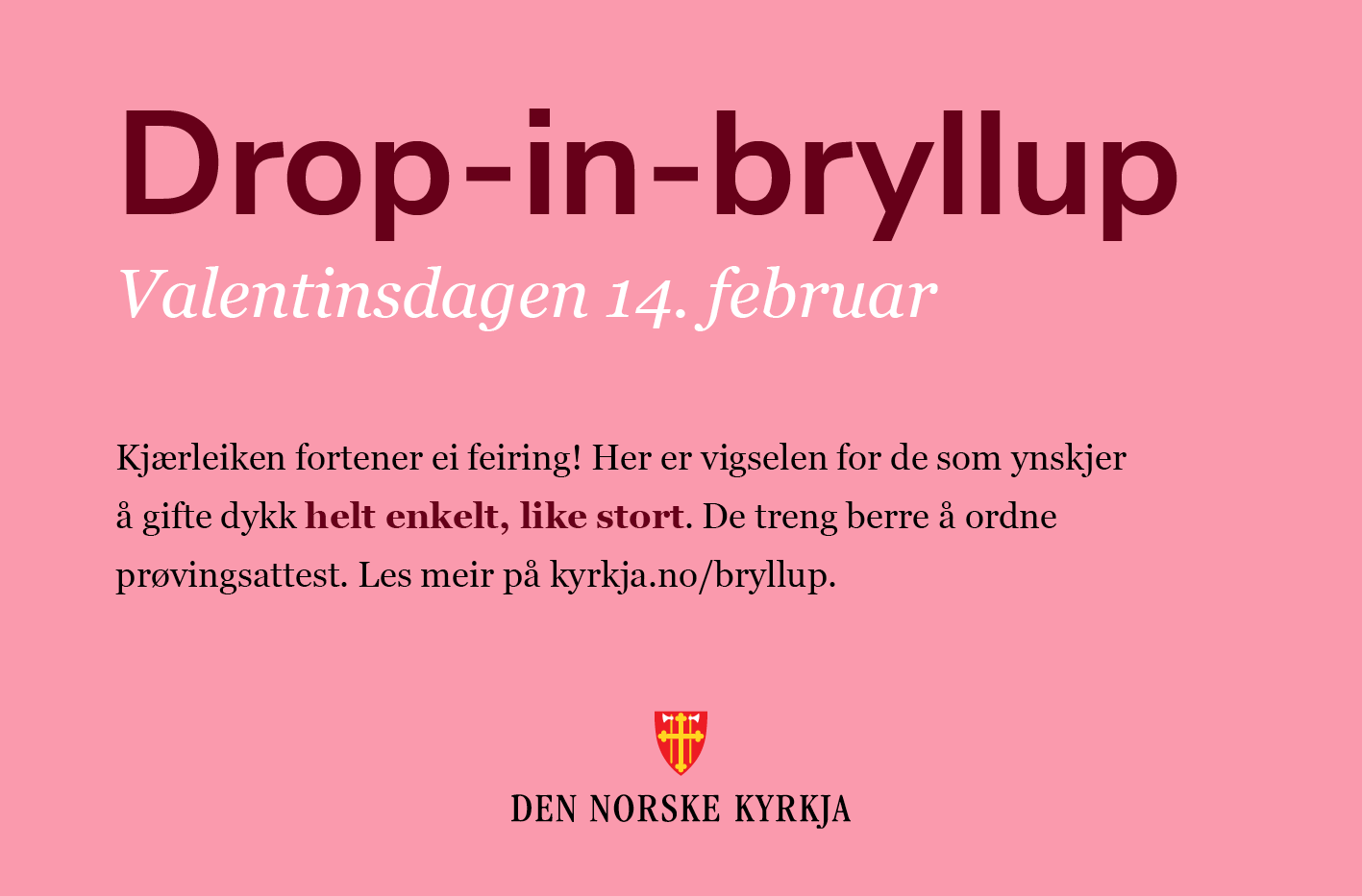 Gift dykk på sjølvaste Valentinslaurdag 💕