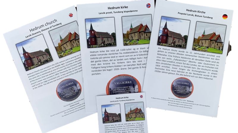 Informasjonsbrosjyrer på flere språk.