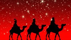 Illustrasjon av de tre vise menn, også kalt hellige tre konger.