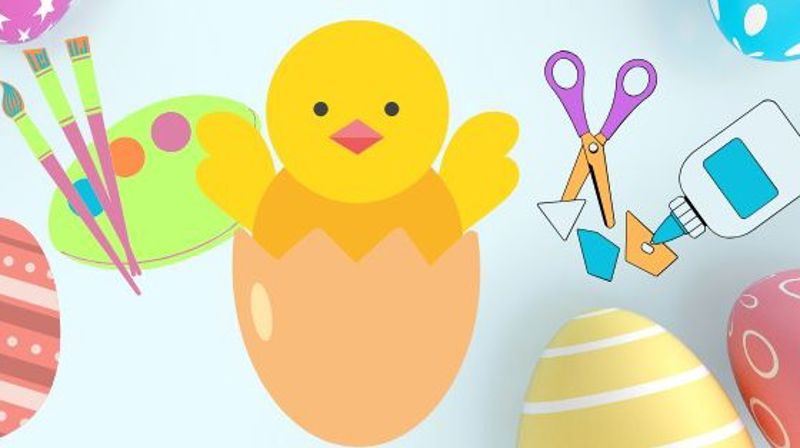 På påskeverkstedet kan barna lage mye fint.