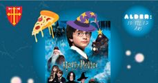 Det blir både Harry Potter-film og pizza for barna denne kvelden.