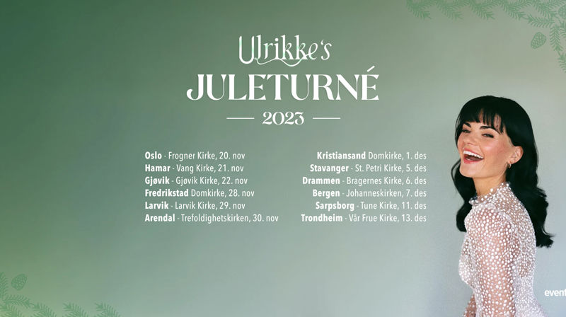 Oversikt over Ulrikkes juleturne. Den finner du også på billettlinken nederst i artikkelen.