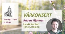 Vårkonsert i Larvik kirke 27. april.