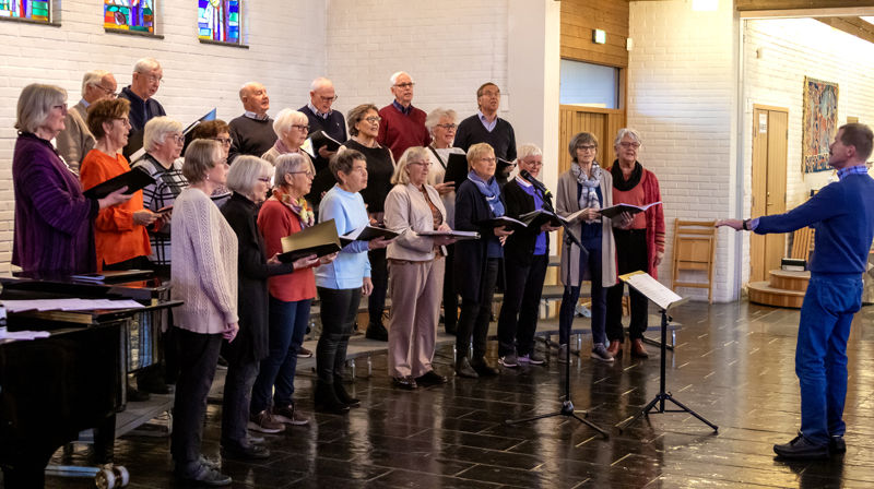 Larvik kammerkor synger på basaren i 2023. Foto: Fred Isaksen