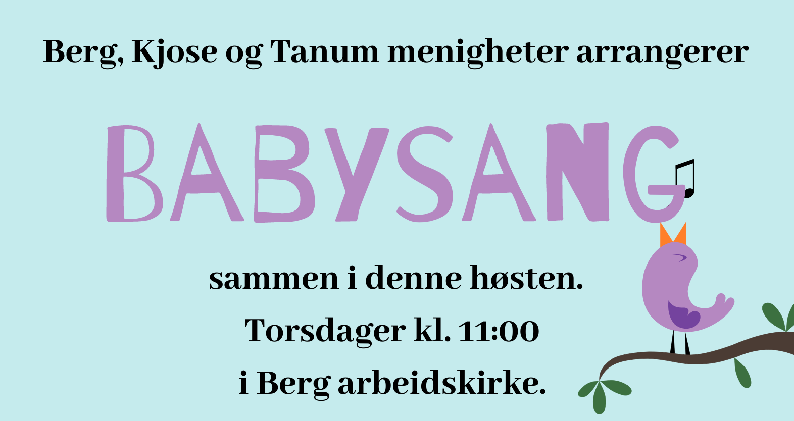 Babysang starter 10. september.