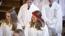Konfirmanter på den store dagen. Foto: Von kommunikasjon