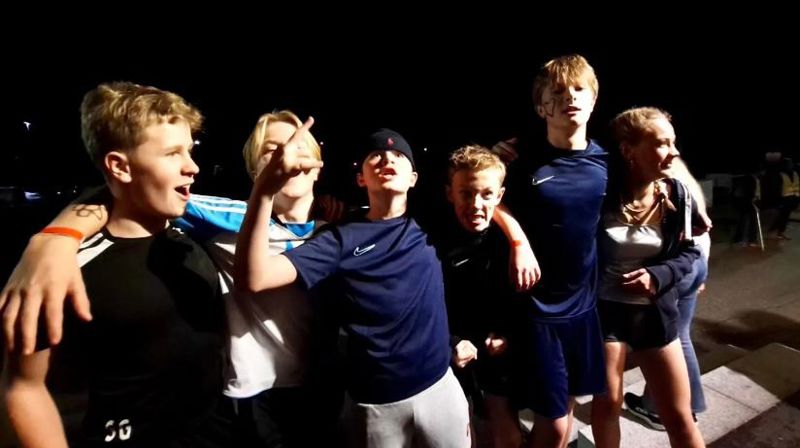 Konfirmantene hadde det gøy på cup. Foto: Knut Ole Hol