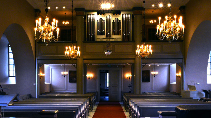 Ny belysning i Frogner kirke. Foto: Rune Kleven