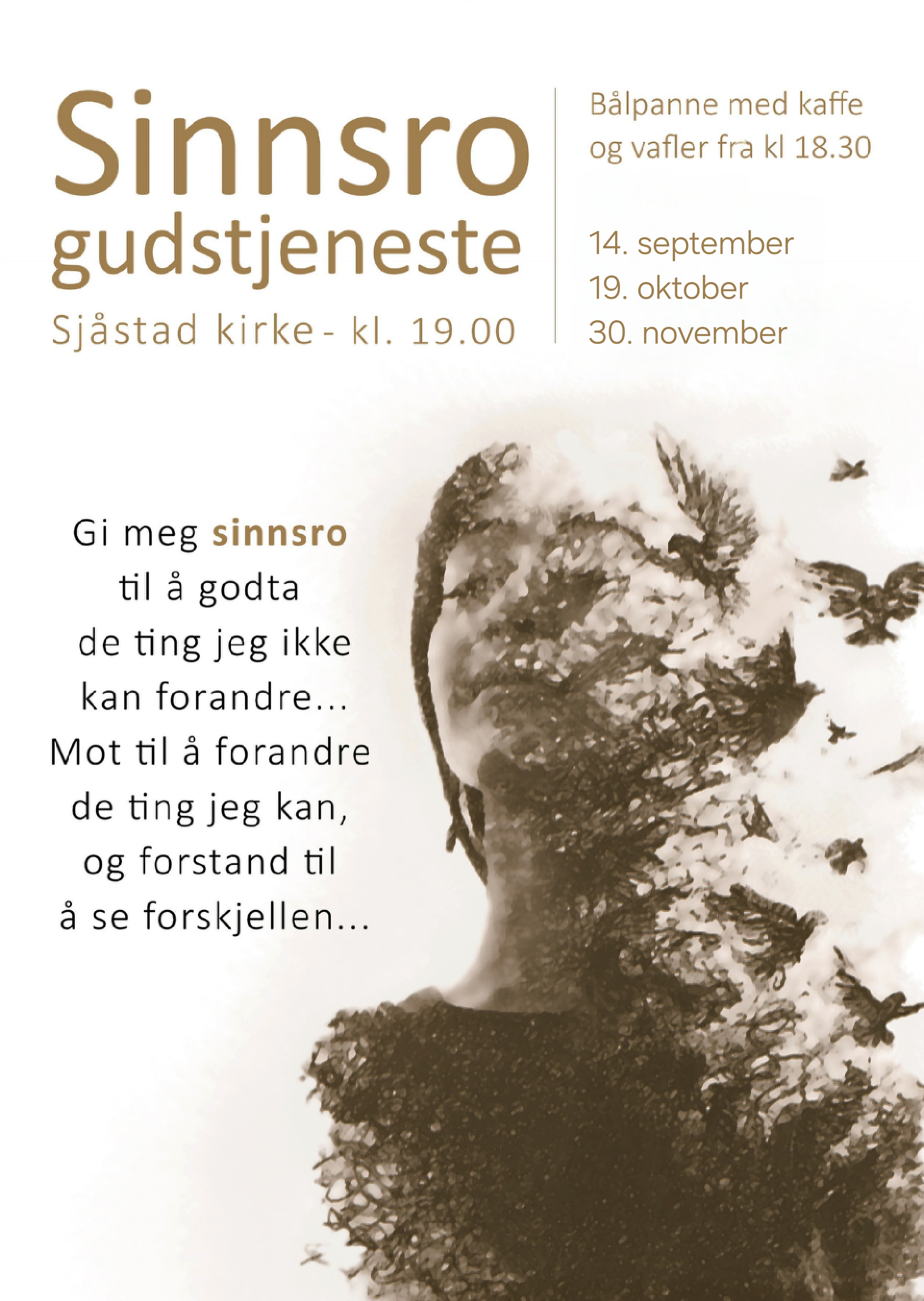 Sinnsrogudstjenester høsten 2025