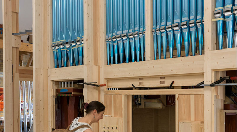 Vi gleder oss til det nye, store kirkeorgelet kommer på plass.