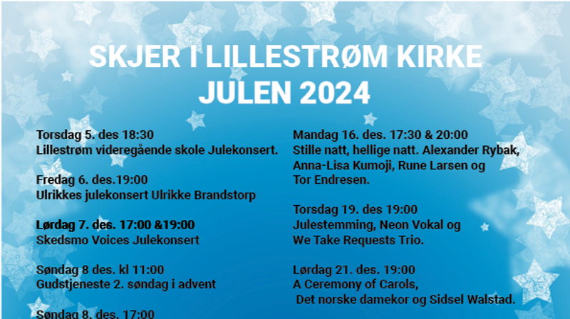 JULEKONSERTER I LILLESTRØM KIRKE