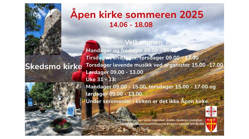 Åpen kirke sommeren 2025