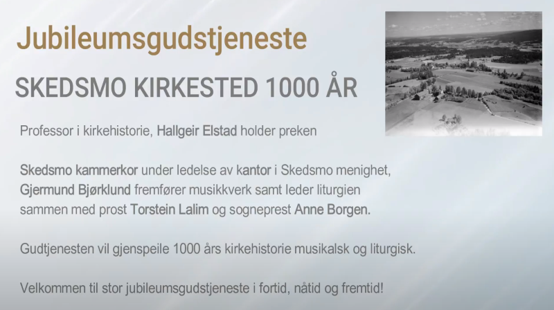 Skedsmo kirkested 1000 år
