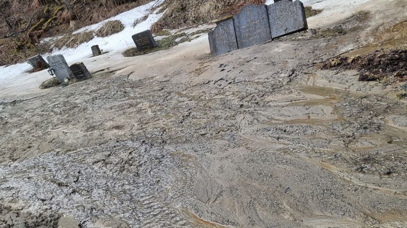 Oversvømmelse på Narvik Gamle kirkegård