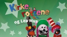 Logo kirkerotter, Vesle, Fredo og Lea mus