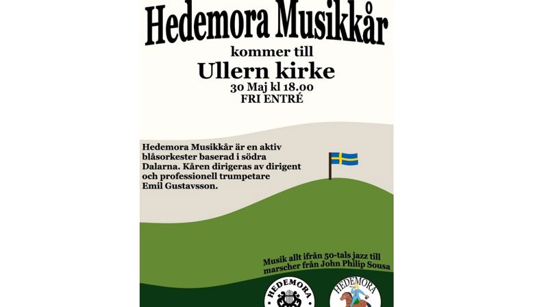 Velkommen til konsert 30. mai i Ullern kirke