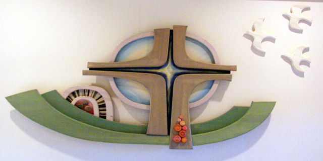 Dekorasjon fra storsalen i Orkdal menighetshus